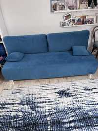 Sofa rozkładana turkusowa