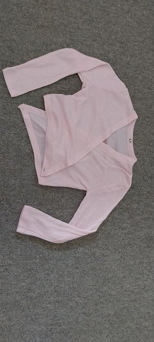 Maillot ballet rosa manga curta, sapatilhass e casaco