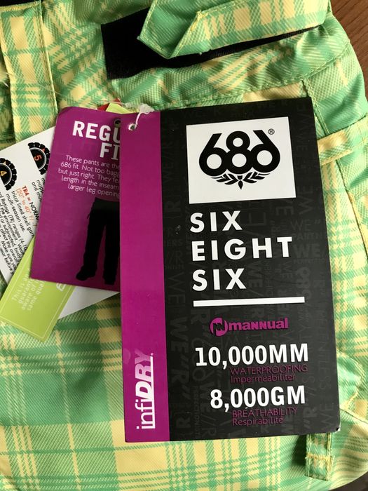 Штани гірськолижні/сноубордичні чоловічі бренд «686», мембрана, р-р S