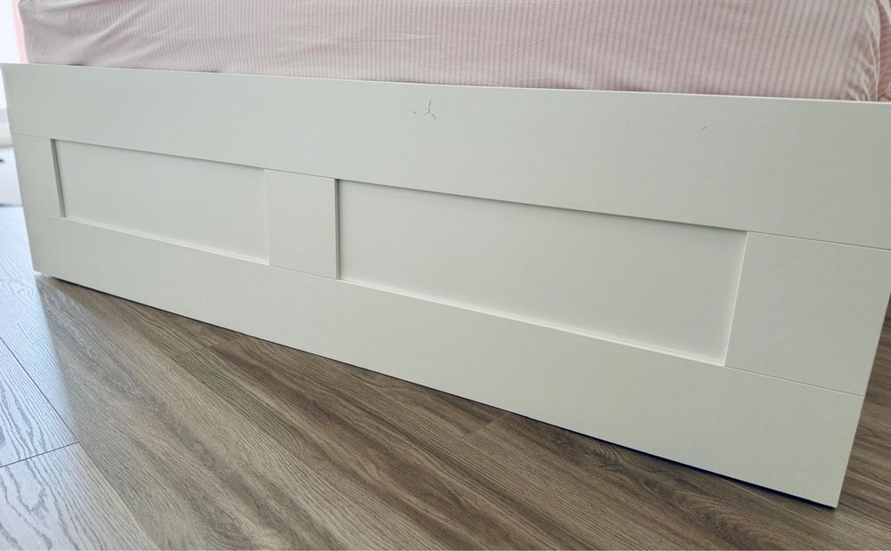 Cama Ikea BRIMNES 160x200 + Colchão