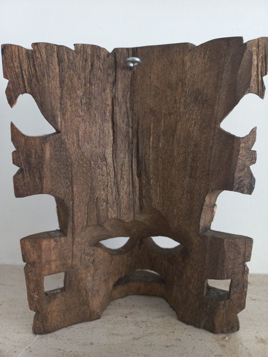 Máscara  Mexicana , peça de artesanato em madeira NOVA