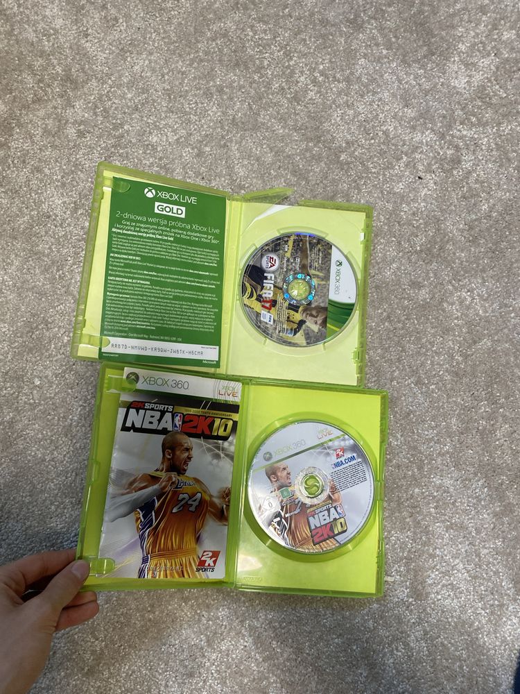 Gry Fifa 17 NBA 2k10 Xbox 360 Zestaw 2 gier uszkodzone