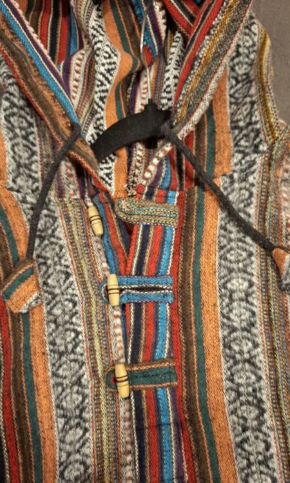 Guru-shop Ponczo kardigan 100% bawełna hippie etno poncho duży rozmiar