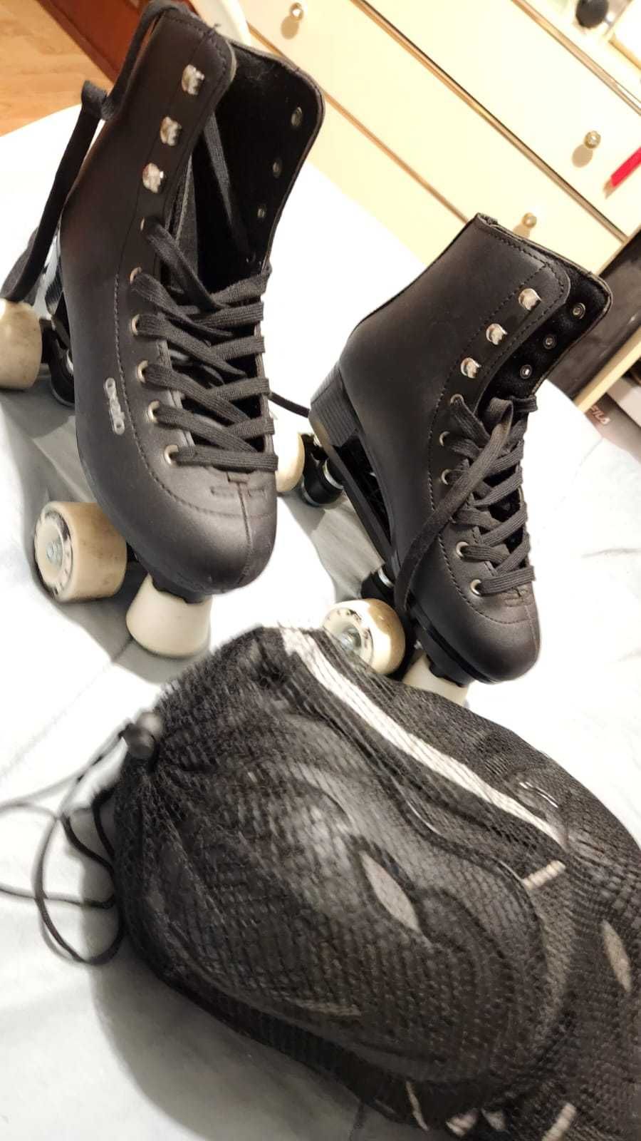 Patins e kit usado 3 vezes