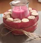 Vela de cortiça para o natal