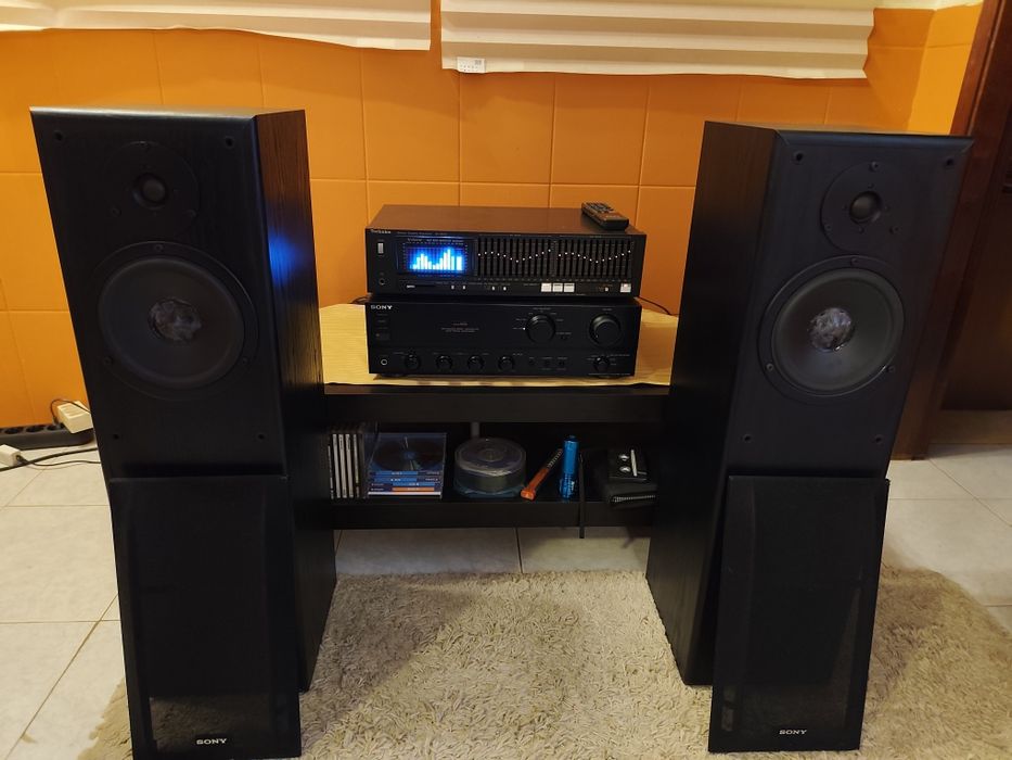 Amplificador+Equalizador+Colunas