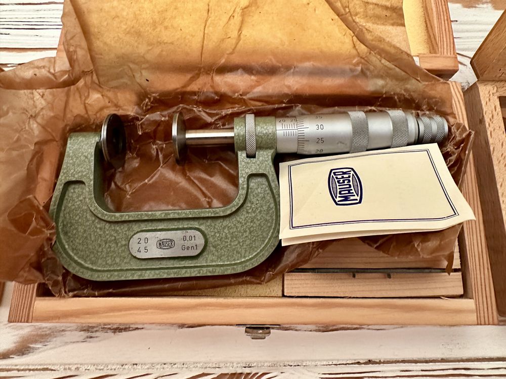 Комплект микрометров дисковых зубомерных 0-145мм Mauser, Германия