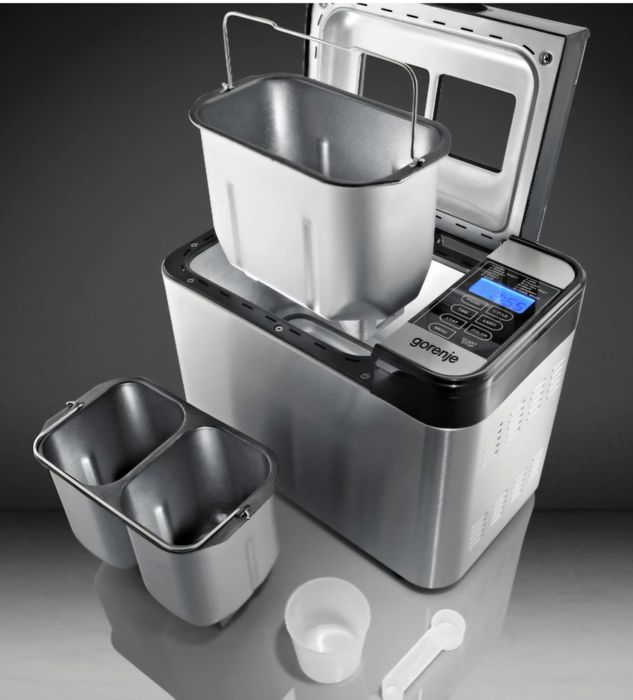 Хлебопечка Gorenje BM1400E с 2 формами для выпечки+Тестомес