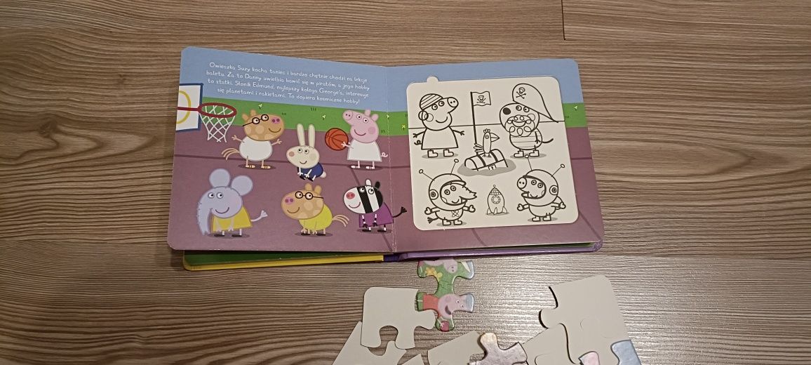 Peppa Pig książka z puzzlami