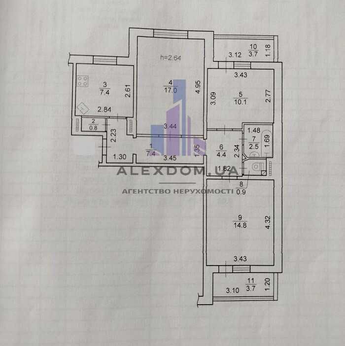 Продається 3-к квартира вул. Милославська, буд. 31, Троєщина