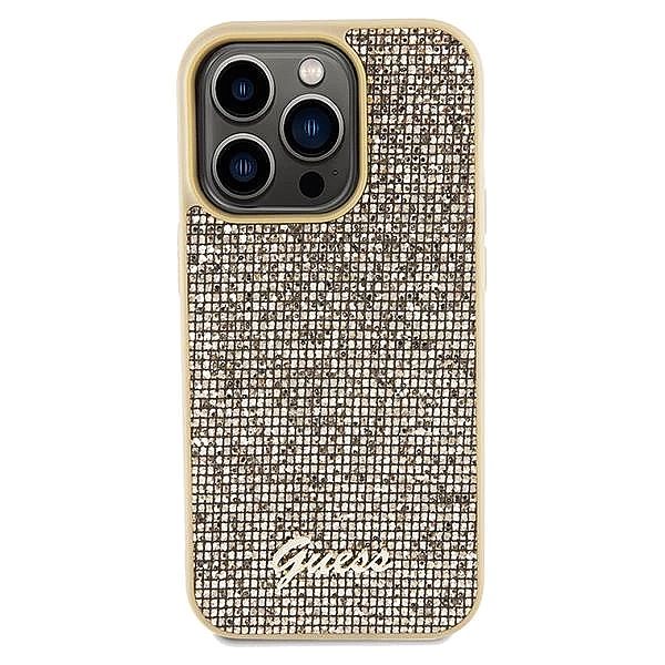Etui Guess Disco Metal Script na iPhone 14 Pro Max - złote