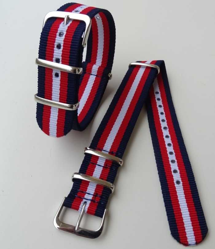 Pasek nylonowy NATO 20mm do zegarka nylon strap parciany nowy zulu