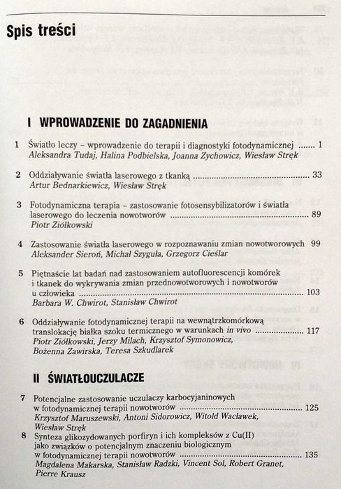 Diagnostyka i terapia fotodynamiczna, Podbielska, Sieroń, Stręk UNIKAT