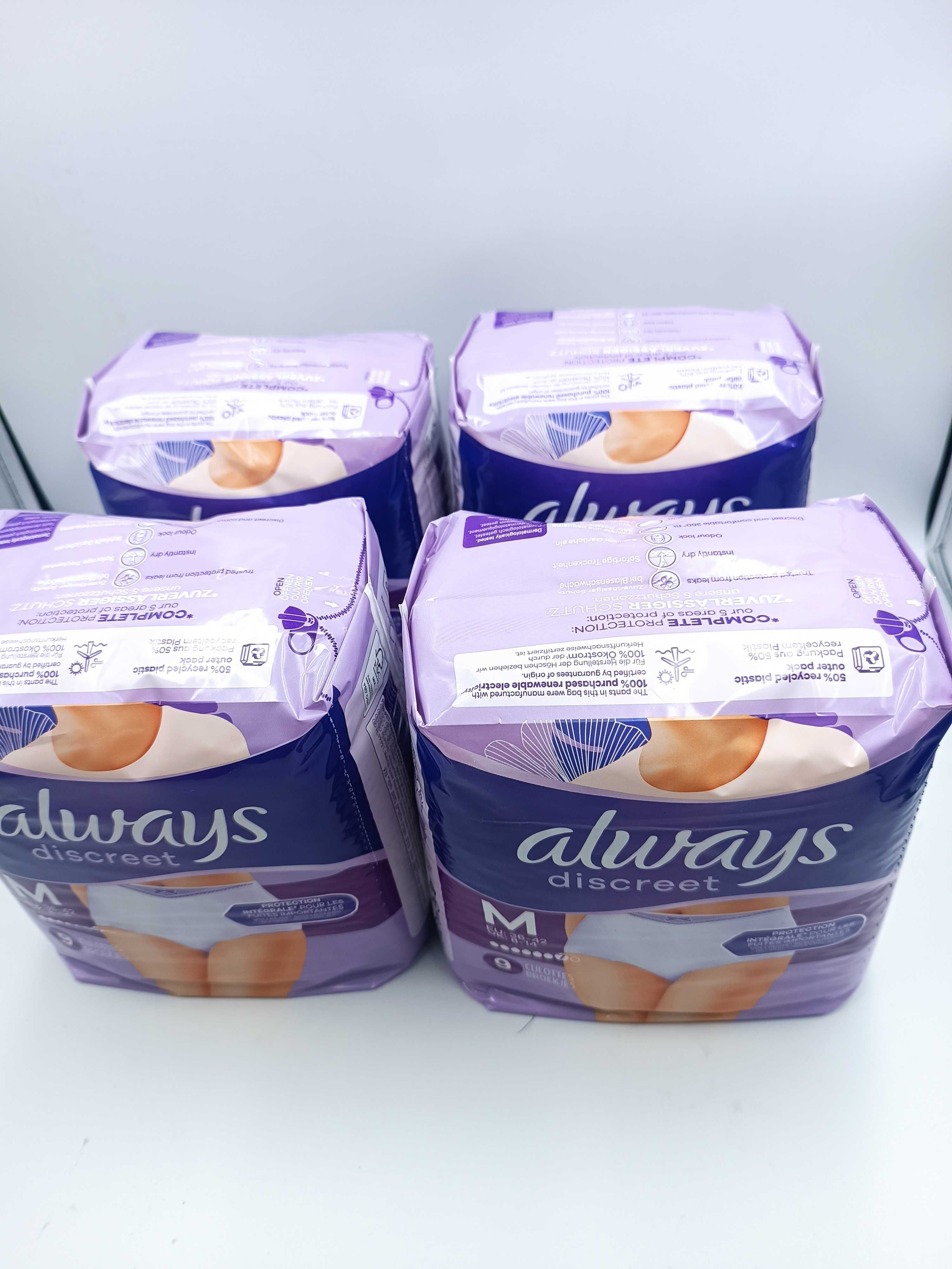 Pieluchomajtki Always Discreet r. M 9 sztuk