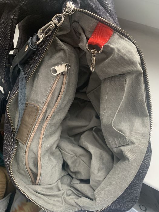 Сумка Hobo bag шкіра/текстиль