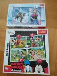 Puzzle Trefli Frozen  160 el. i Disney Mickey Mouse & Friends 4w1