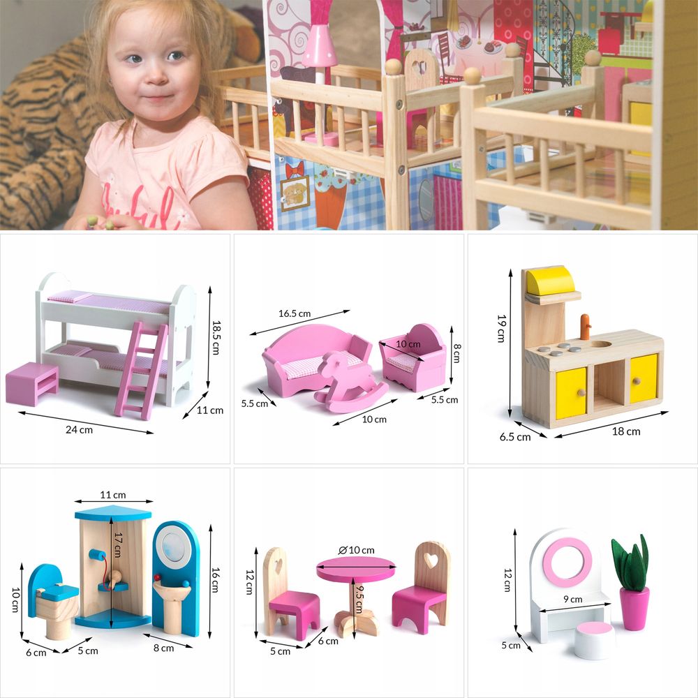 Кукольний домик большой Kinderplay 90 см