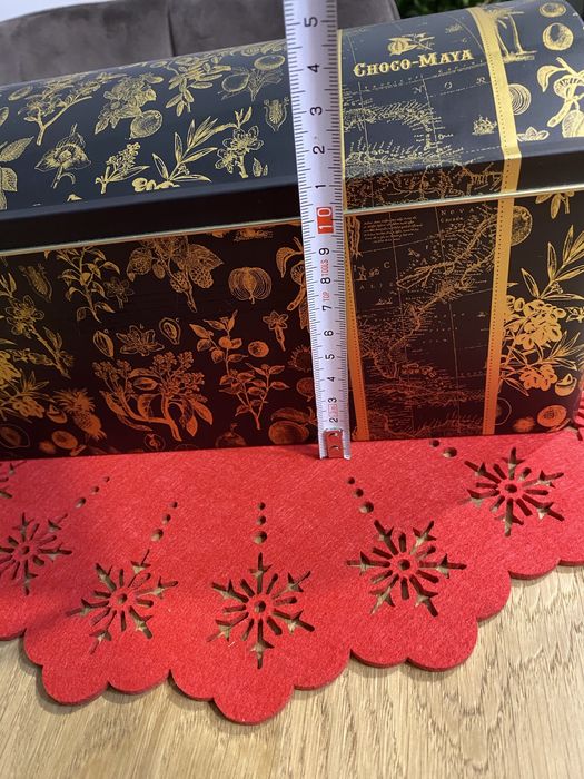 Choco-Maya ozdobny kuferek pojemnik metalowy