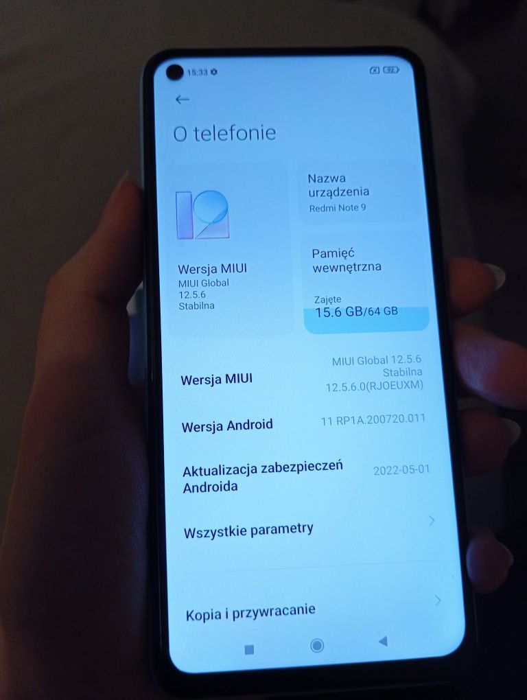 Telefon Xiaomi Redmi Note 9. stan idealny
