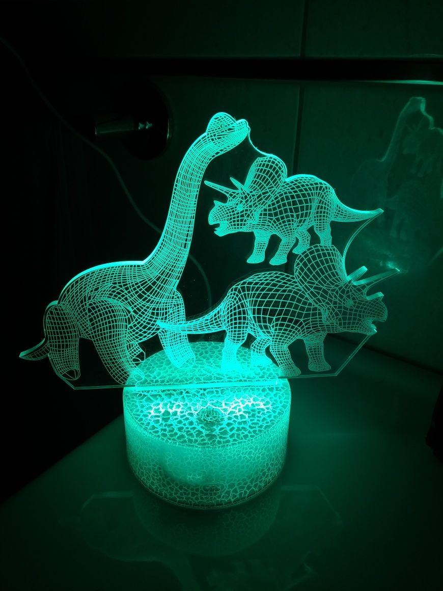 Candeeiro dinossauros 3D