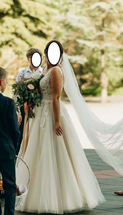 Suknia ślubna boho glam rozmiar 38