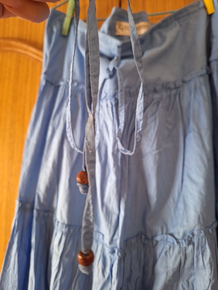 Saia Comprida Azul T: 38 Clockhouse C&A