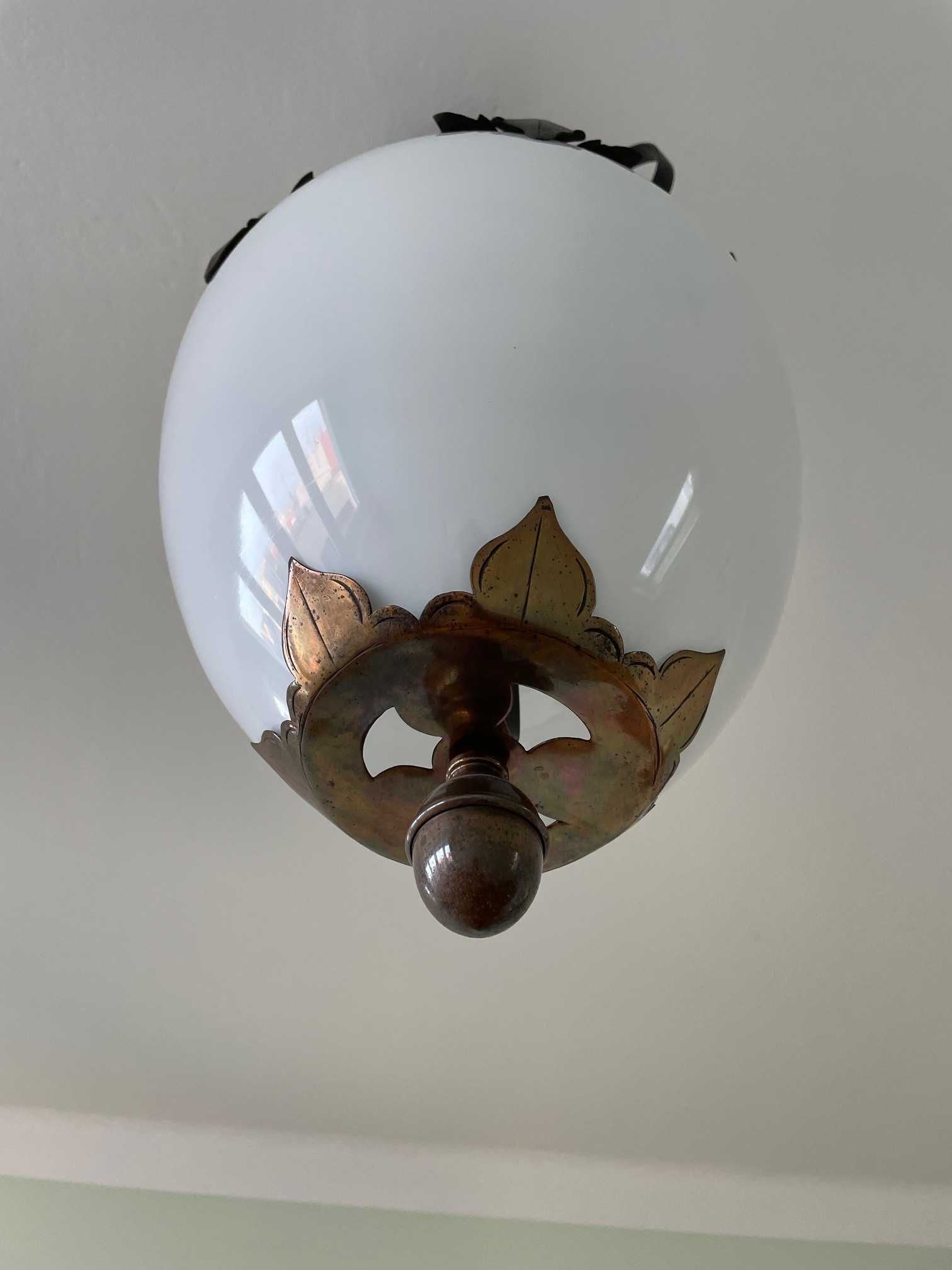 Duża lampa wisząca - antyk