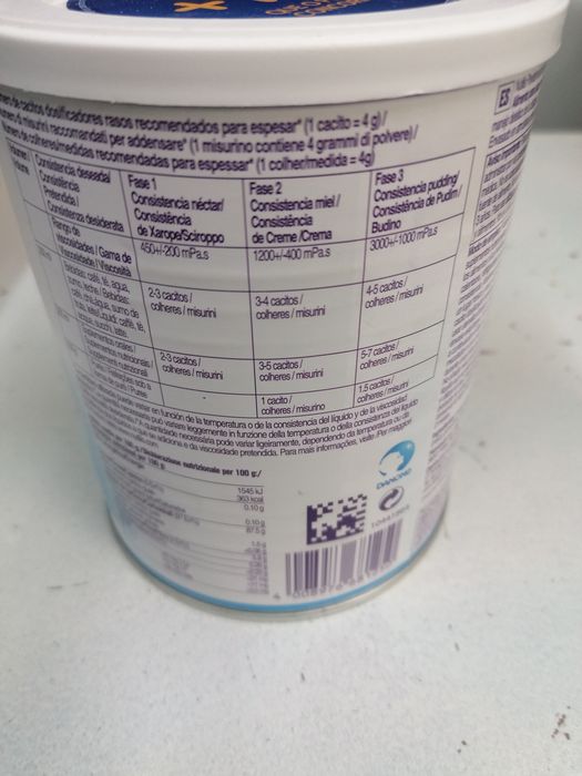 Espessante nutilis 300g 7 euros ou 175g 5 euros para água