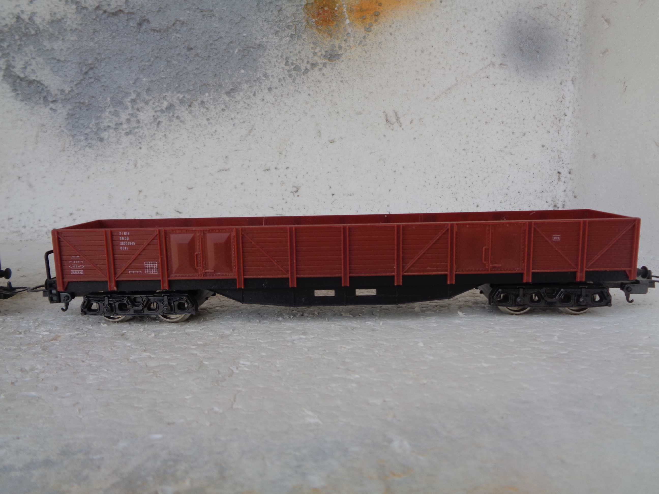 1:87 LIMA  2 vagões compridos caixa aberta da DB comboio