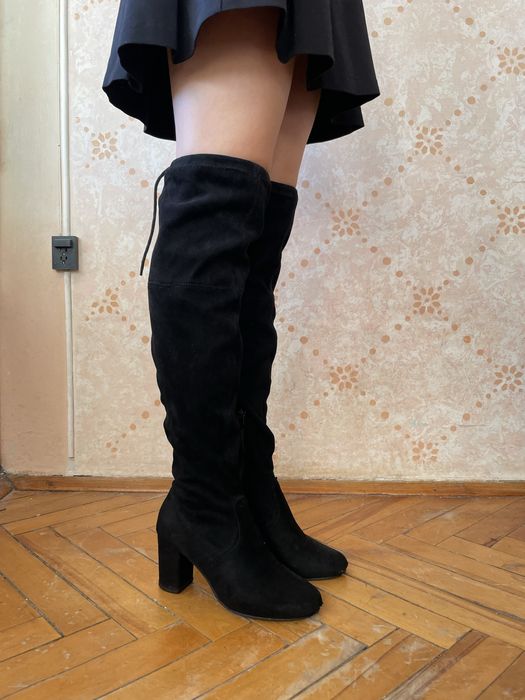 Боботи ботфорти чорні жіночі 37 розмір