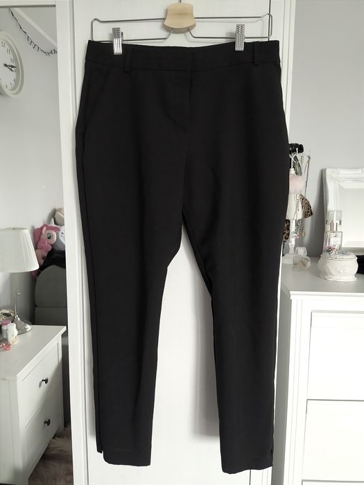 czarne eleganckie garniturowe spodnie Atmosphere M L