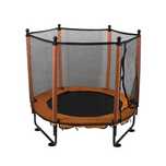 Батут Just Jump великого діаметру 374 см з драбинкою orange