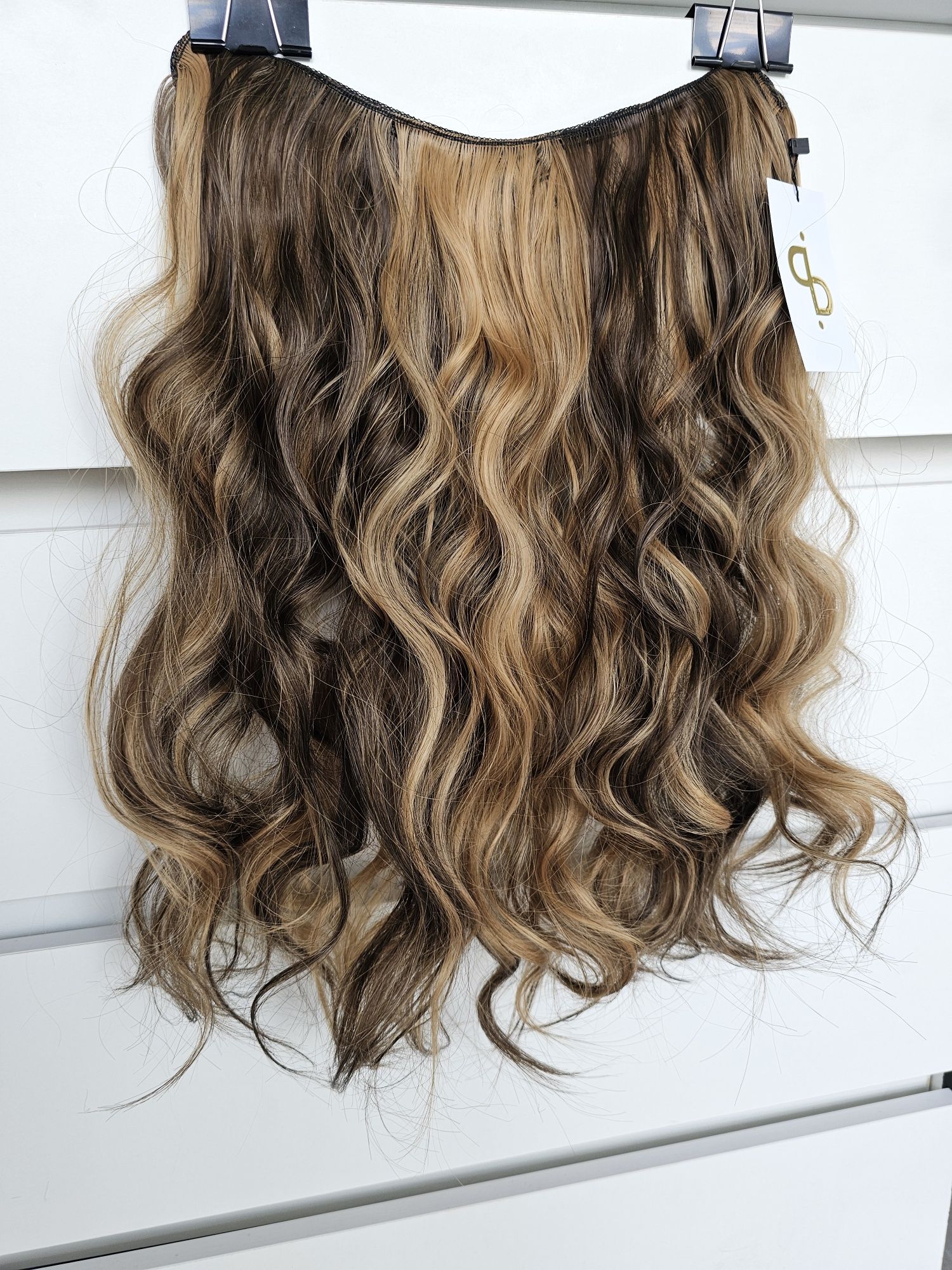 Clip in WYPRZEDAŻ przedłużenie zagęszczenie włosów 45 cm fale blond br