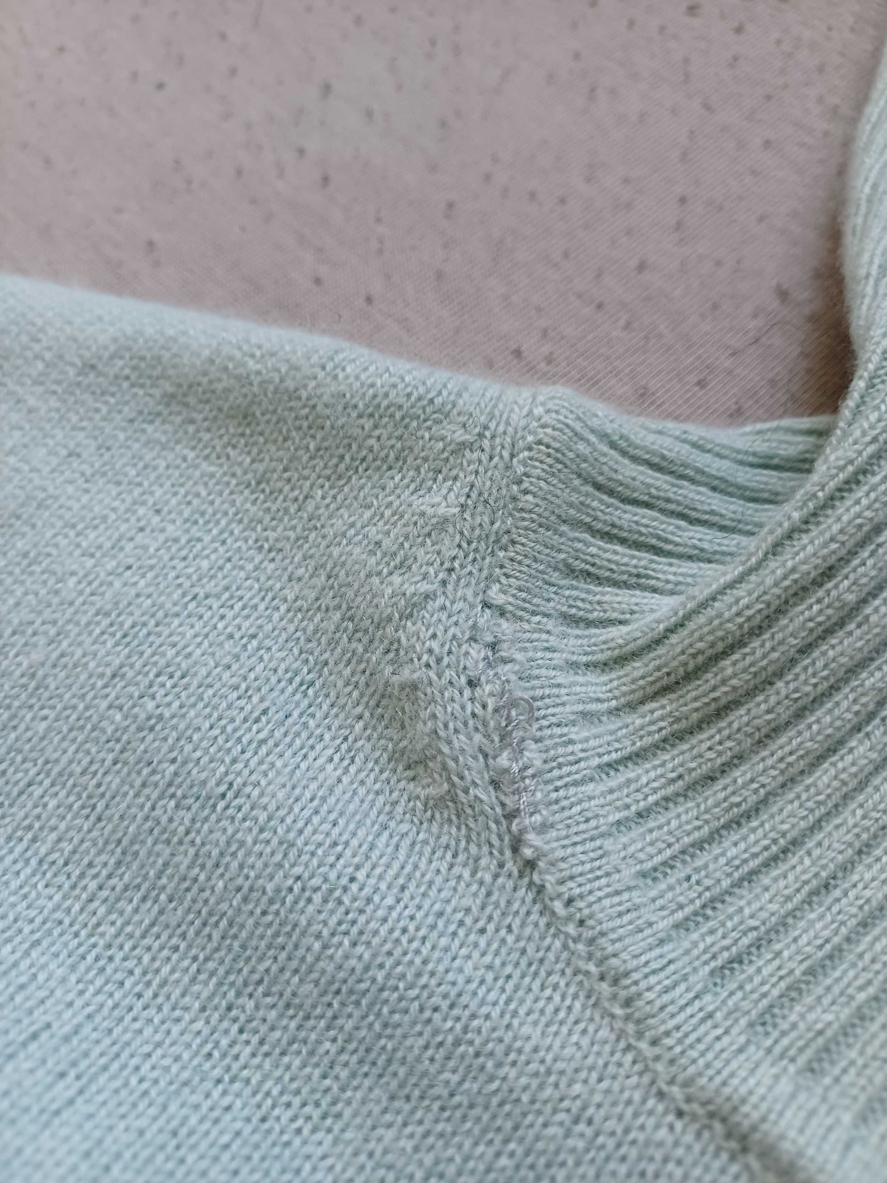 Kaszmirowy sweter z krótkim rękawem rozmiar XS/S