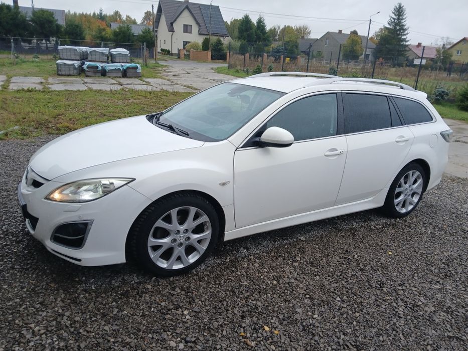 Mazda 6 2.5 benzyna + gaz kombi , biała perła, full opcja