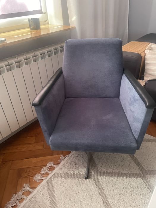 Fotel PRL obrotowy vintage