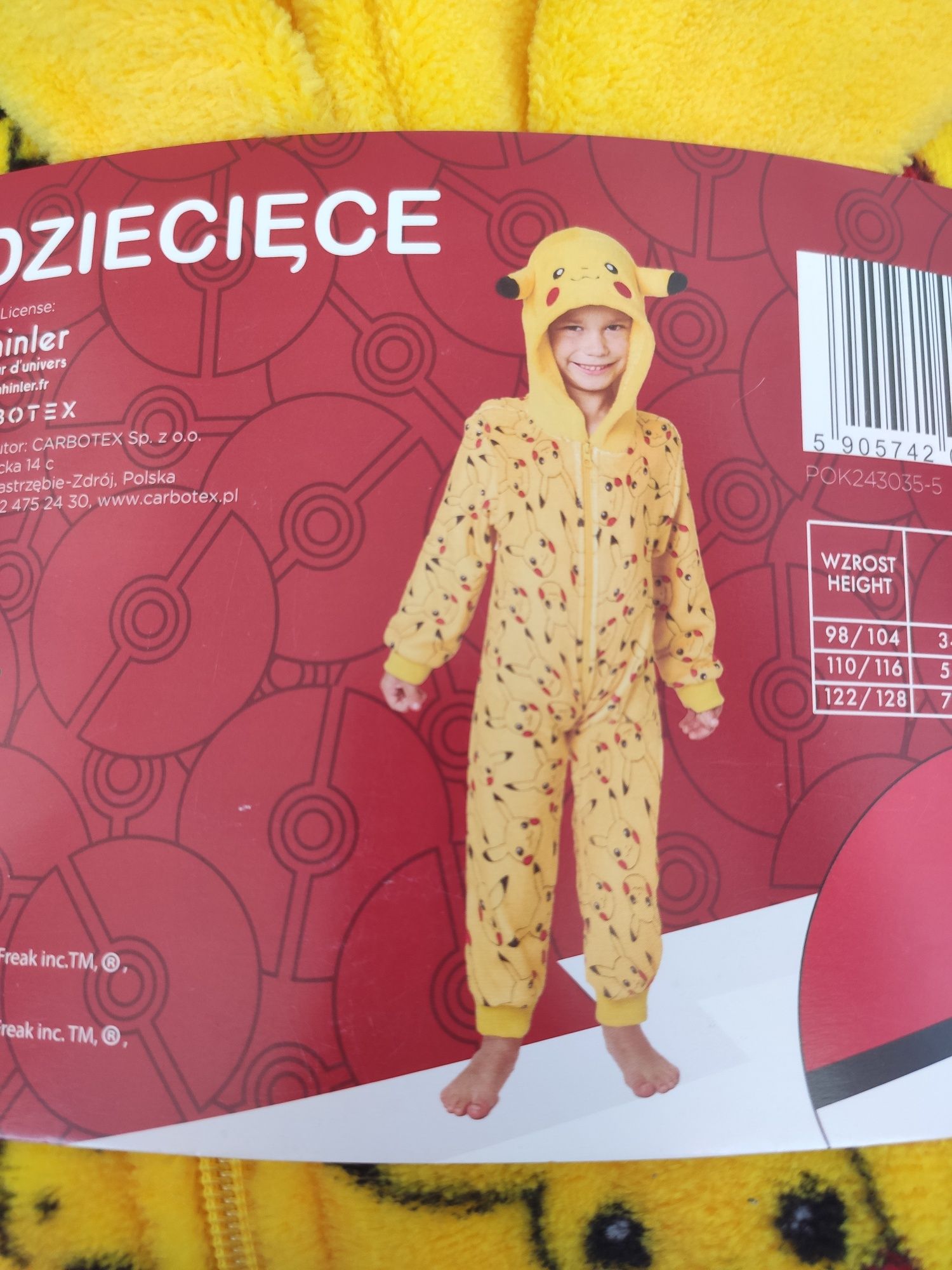 Piżama kombinezon pokemon