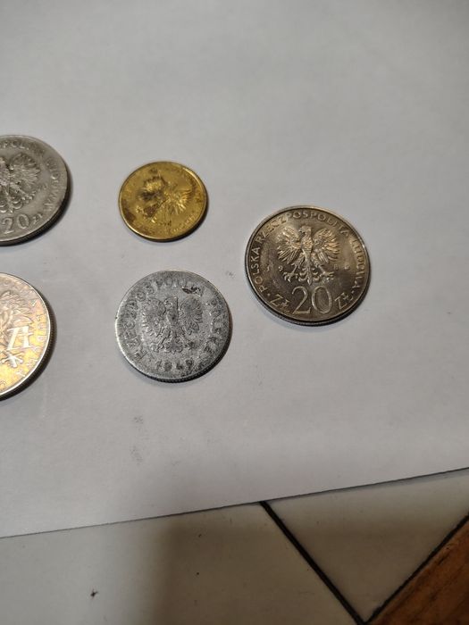 Zestaw monet z czasów PRL
