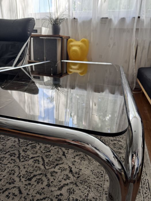 Stolik kawowy chromowany bauhaus