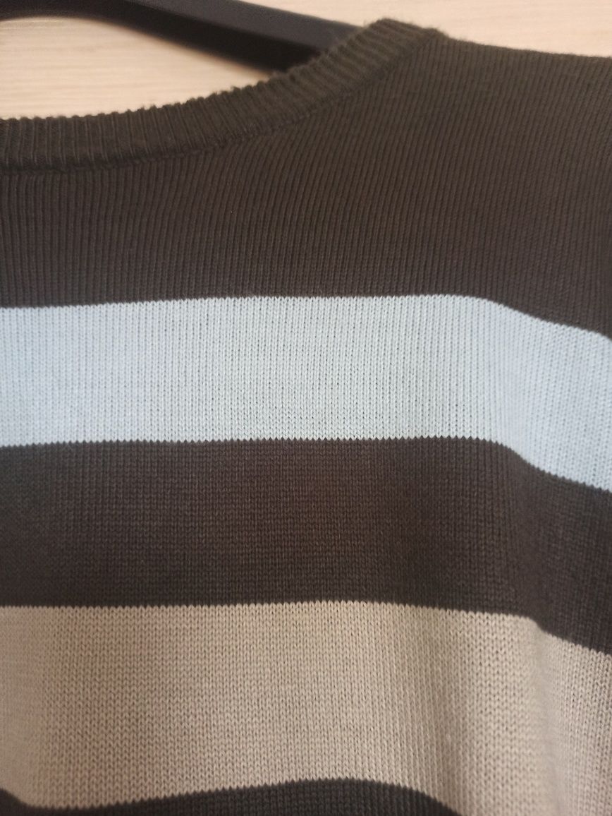 Sweter męski w paski XL