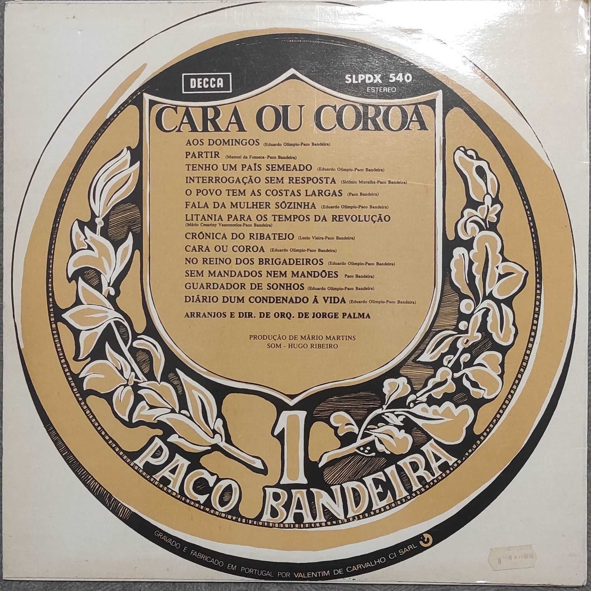 Disco Vinil - Paco Bandeira – Cara Ou Coroa