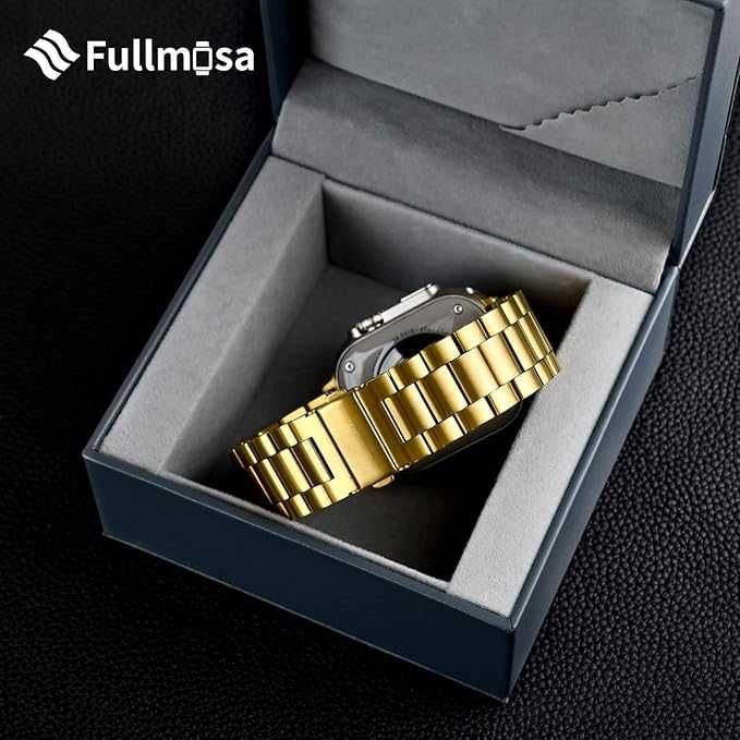 Fullmosa bransoleta Apple Watch SE 10 9 8/ 7 6 5 38/40/41mm etui złote