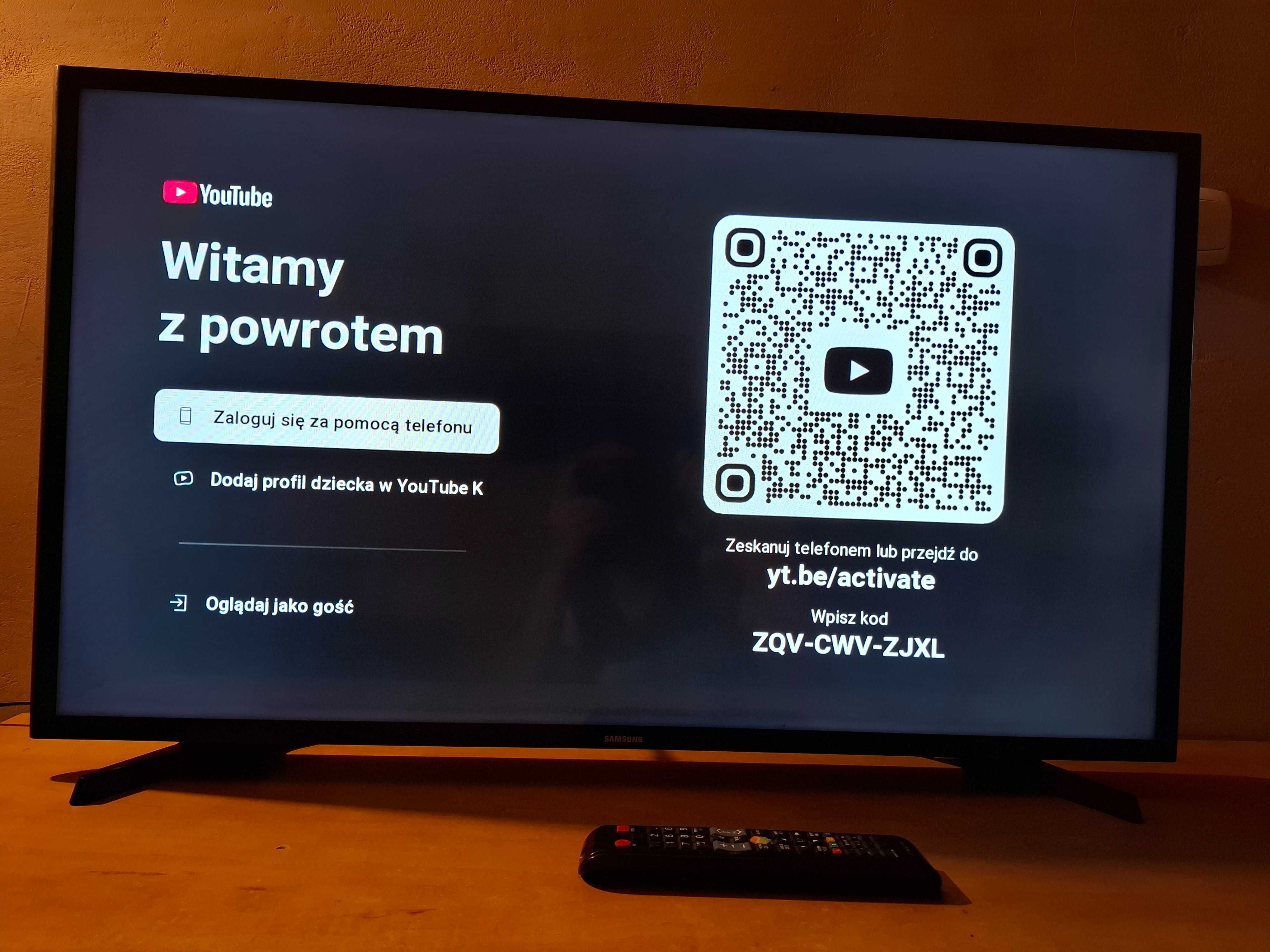 Telewizor LED 40 cali smart tv Wi-Fi Samsung.
