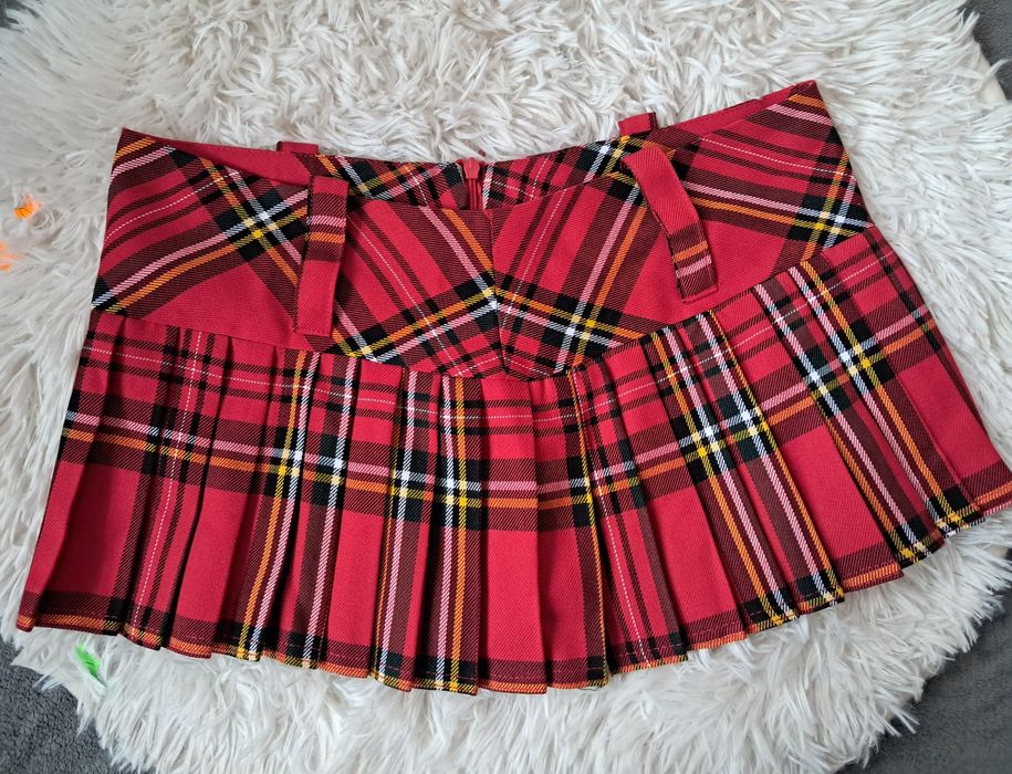 Czerwona mini spódniczka biodrówka Crazy Chick