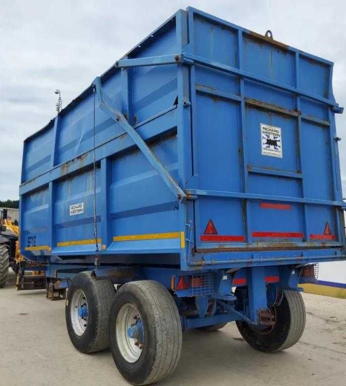 Przyczepa rolnicza tandem, wywrotka, skorupowa + nadstawki