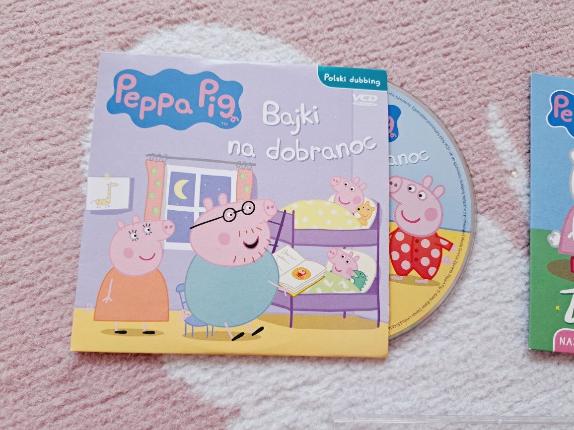 Świnka Peppa Pig bajki na VCD polski dubbing 3 płyty + zegarek gratis