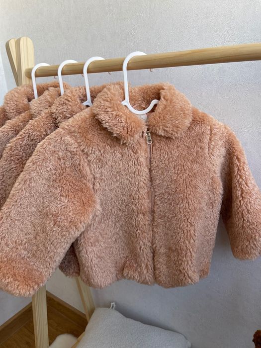 Курточка h&m куртка hm шубка Тедді для дівчинки 98 104