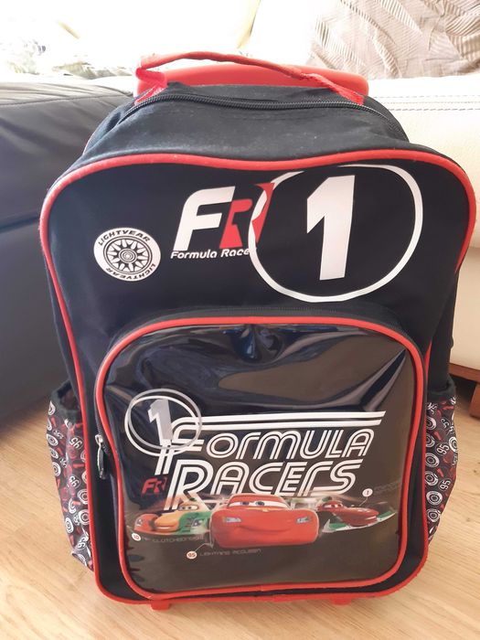 Mochila Trolley Formula Racers, com ilustrações Disney Cars