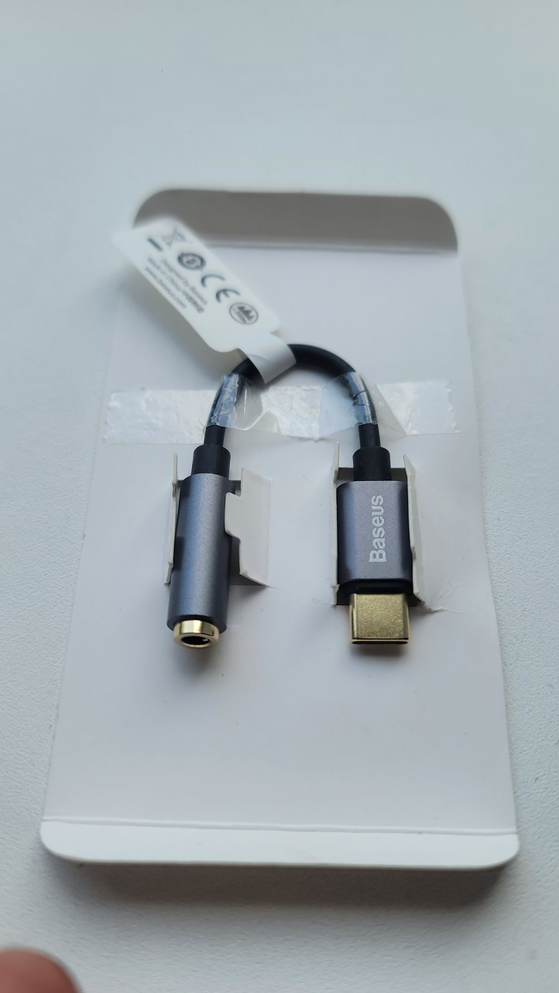 Переходник Baseus Type-C to 3.5 mm 9CM Gray