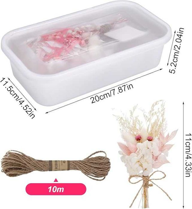 Zestaw 6 bukietów 6 mini suszonych kwiatów gipsophila do dekoracji DIY